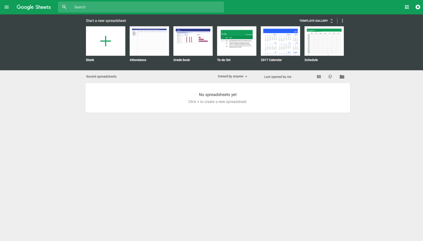 Image of several spreadsheets ready to be opened in Google Sheets.