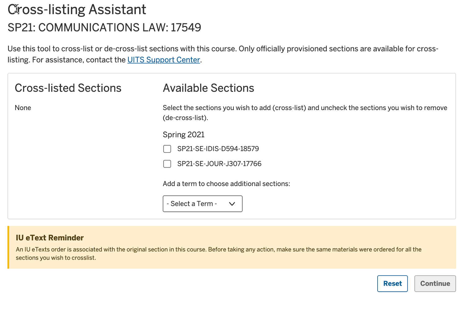 Screenshot of Cross-Listing Assistant interface.